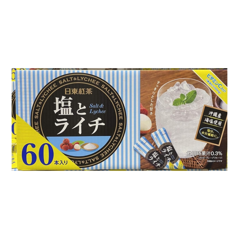 日東紅茶 塩とライチ ビタミンC入り 粉末清涼飲料 60本入り